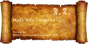 Nyókó Kamill névjegykártya